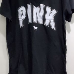 PINK VS black v-neck t-shirt